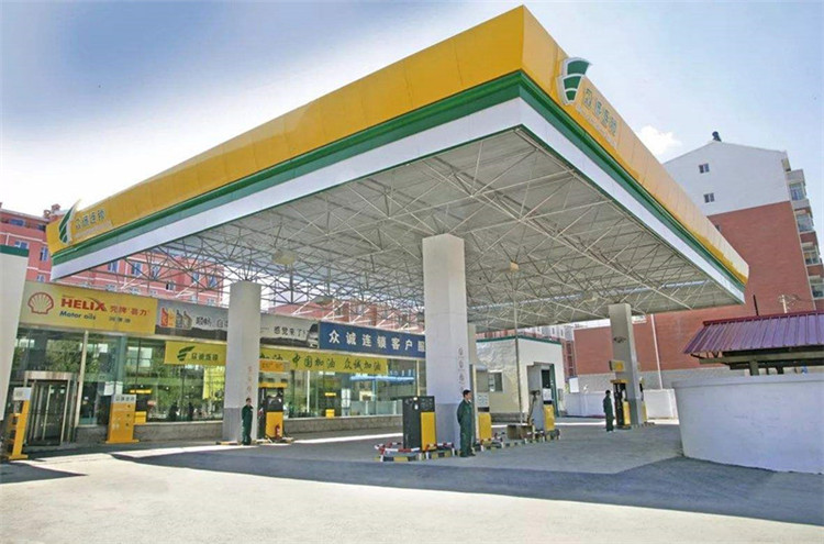 合作加气站钢结构网架案例7