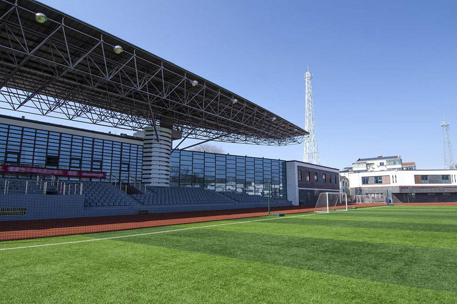 合作体育场看台网架工程